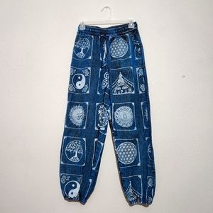 Blue harem pants